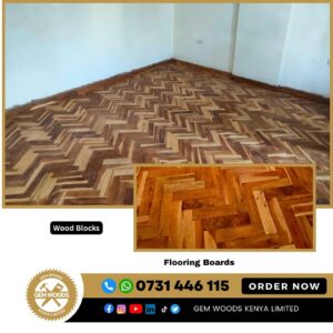 teak wood block flooring – herringbone design